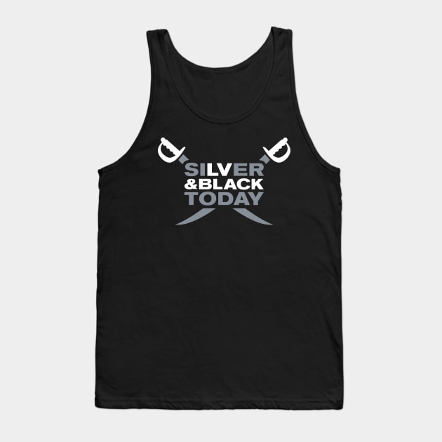 Silver and Black Today T-Shirt - Silver Swords Tank Top by silverandblacktooday